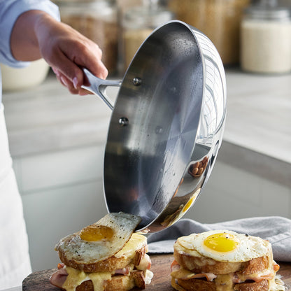 Valencia Pro Stainless Steel Uncoated 10" and 12" Frypan Set