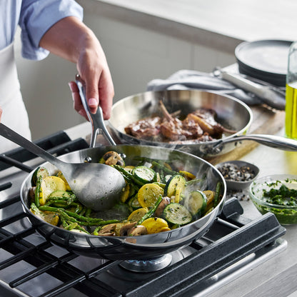 Valencia Pro Stainless Steel Uncoated 10" and 12" Frypan Set
