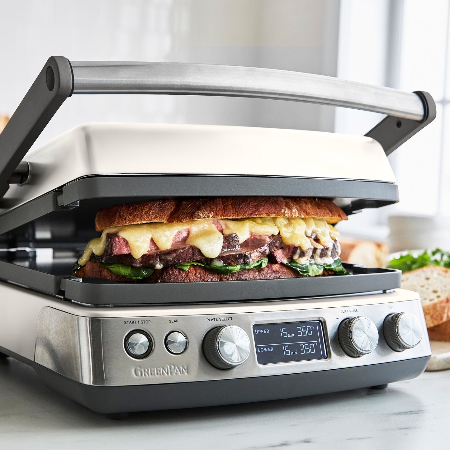 Elite Multi Grill & Griddle with Waffle Plates | Cloud Cream