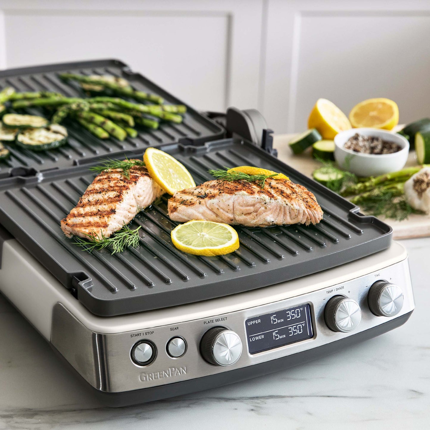 Elite Multi Grill & Griddle with Waffle Plates | Cloud Cream