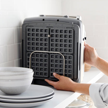 Elite Ceramic Nonstick 4-Square Waffle Maker | Cloud Cream