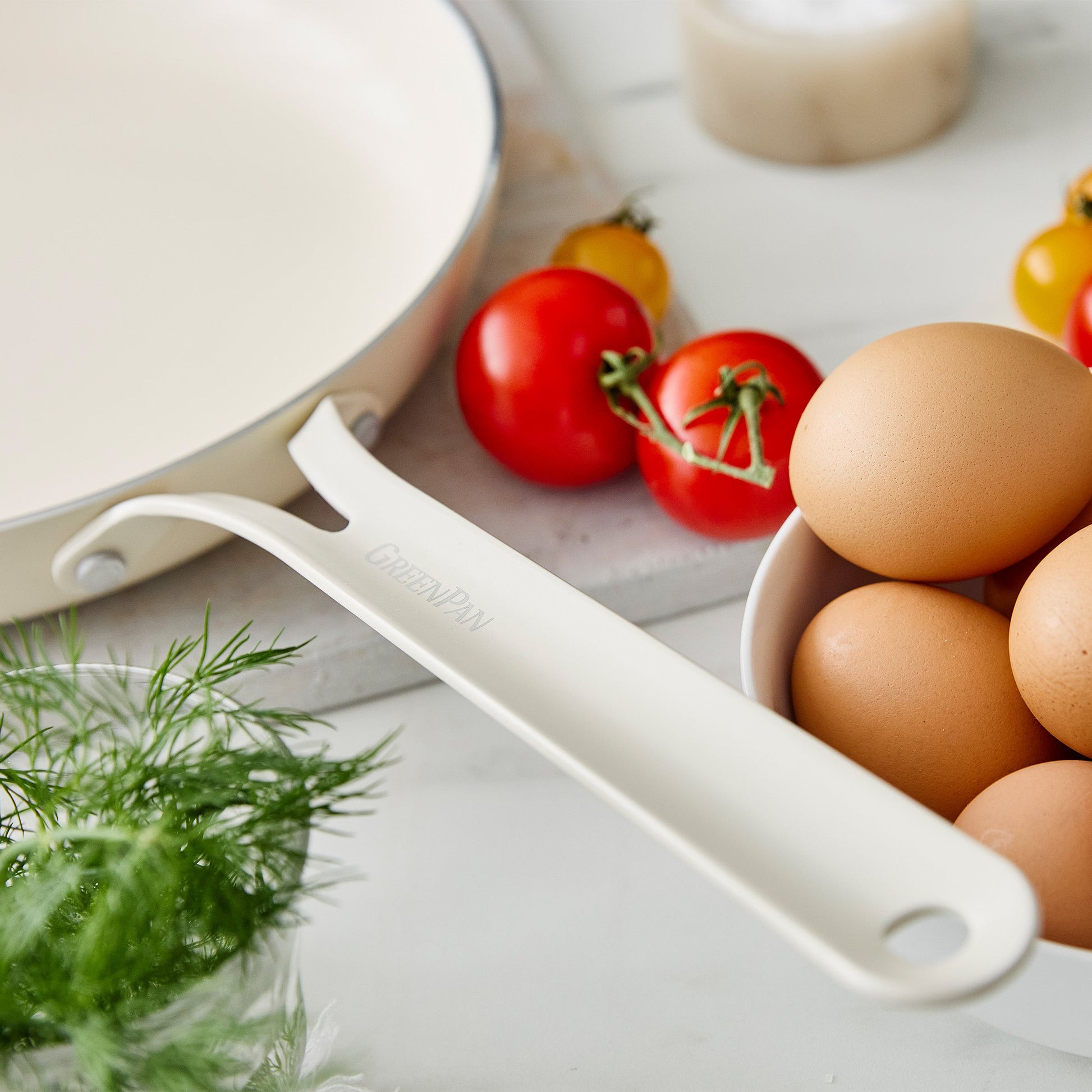 Nova Gallery Ceramic Nonstick 8" and 10" Frypan Set | Cream