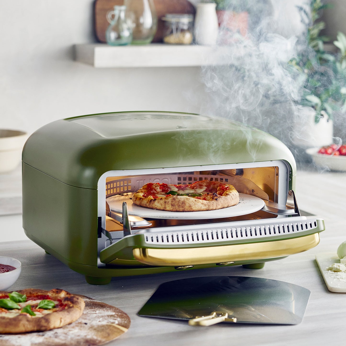 Stanley Tucci™ Indoor and Outdoor Pizza Oven | Tuscan Olive