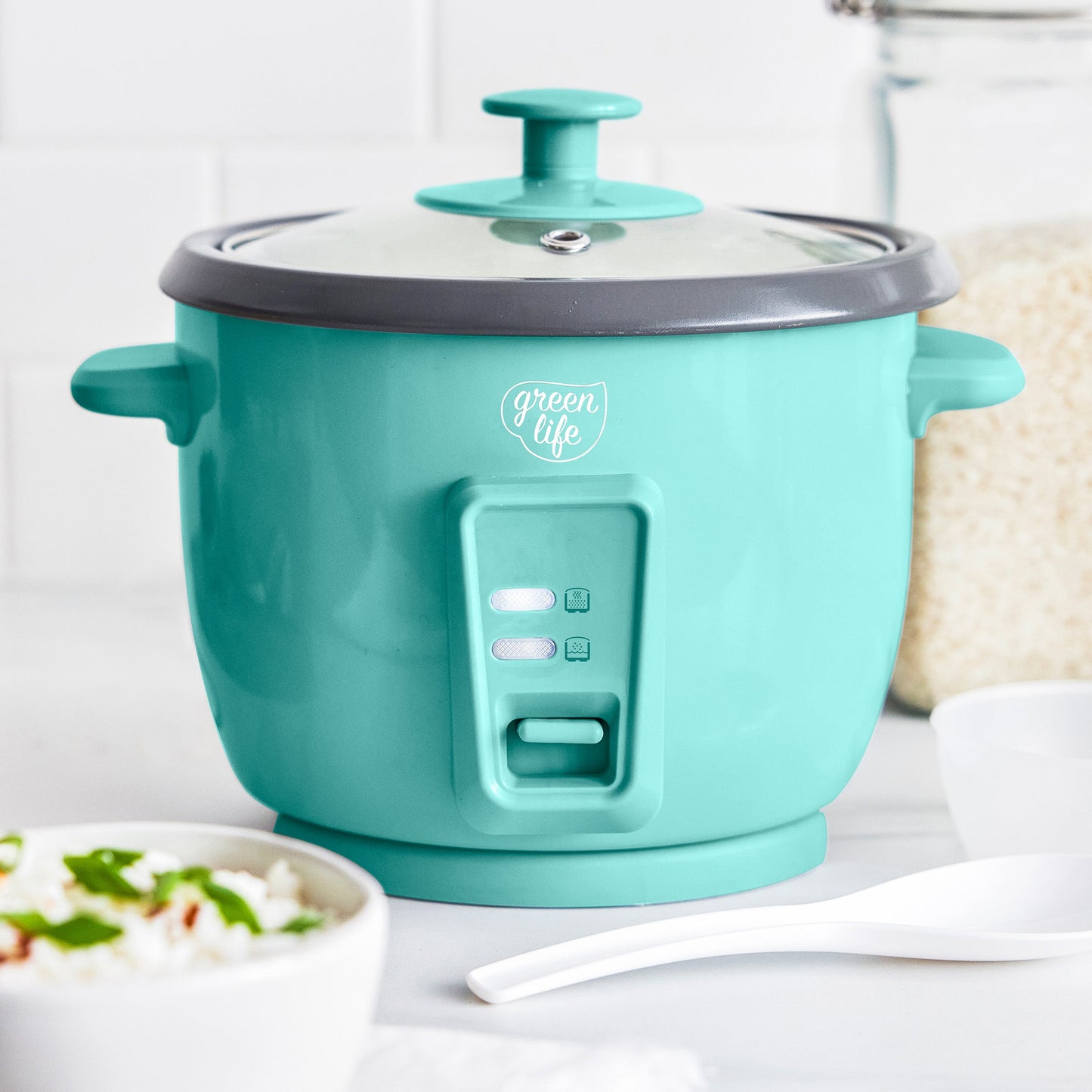 GreenLife 6-Cup Rice Cooker | Turquoise