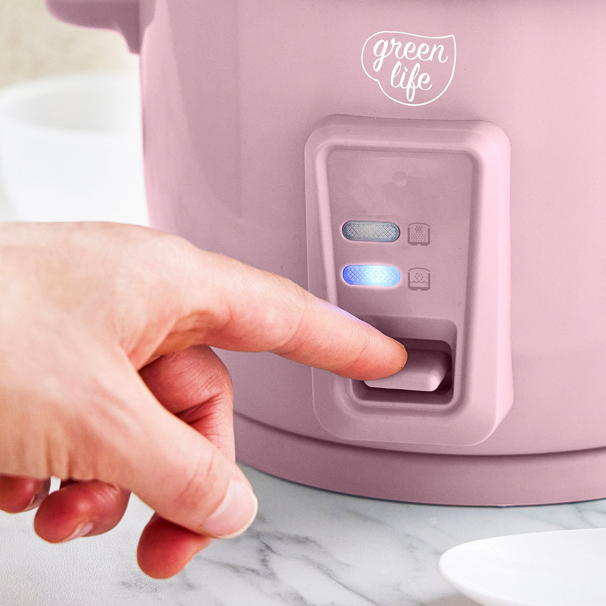 GreenLife 6-Cup Rice Cooker | Pink