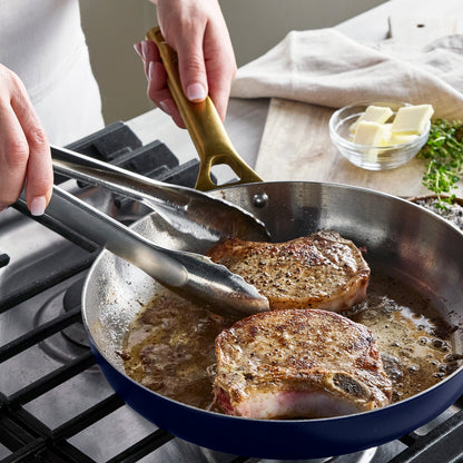 Reserve Pro Uncoated Stainless Steel 10" and 12" Frypan Set | Twilight