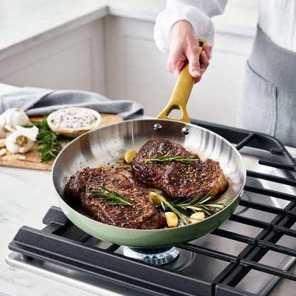 Reserve Pro Uncoated Stainless Steel 12-Piece Cookware Set | Sage