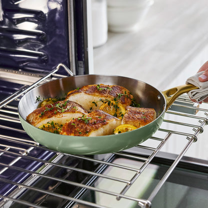 Reserve Pro Uncoated Stainless Steel 12-Piece Cookware Set | Sage