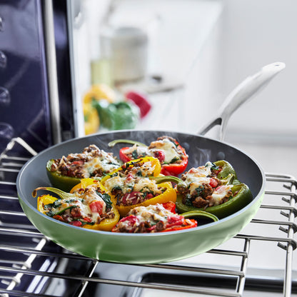 Valencia Pro Ceramic Nonstick 9.5" and 11" Frypan Set | Sage