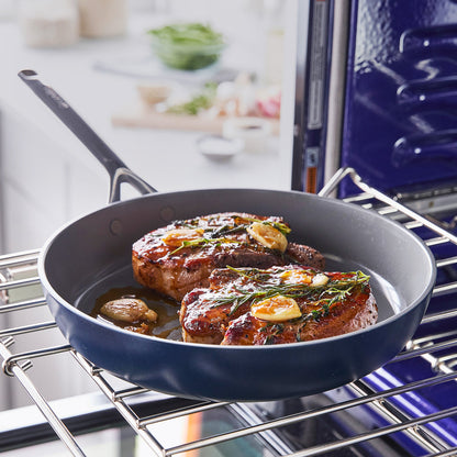 GP5 Colors Ceramic Nonstick 11-Piece Cookware Set with Mirror Handles | Oxford Blue