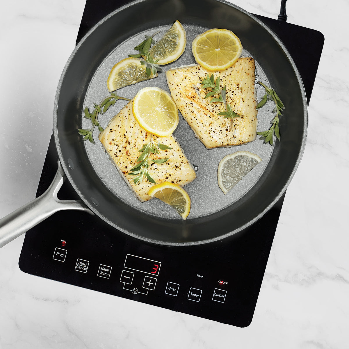 GP5 Colors Ceramic Nonstick 11-Piece Cookware Set with Mirror Handles | Cocoa