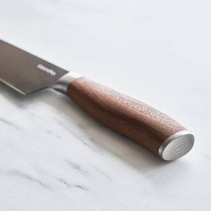 Premiere Titanium Cutlery 8-Piece Steak Knife Set with Walnut Handles