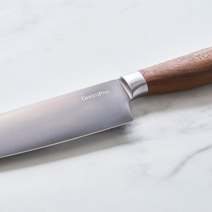 Premiere Titanium Cutlery 8-Piece Steak Knife Set with Walnut Handles