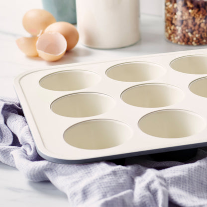GreenLife Ceramic Nonstick Muffin Pan | Black