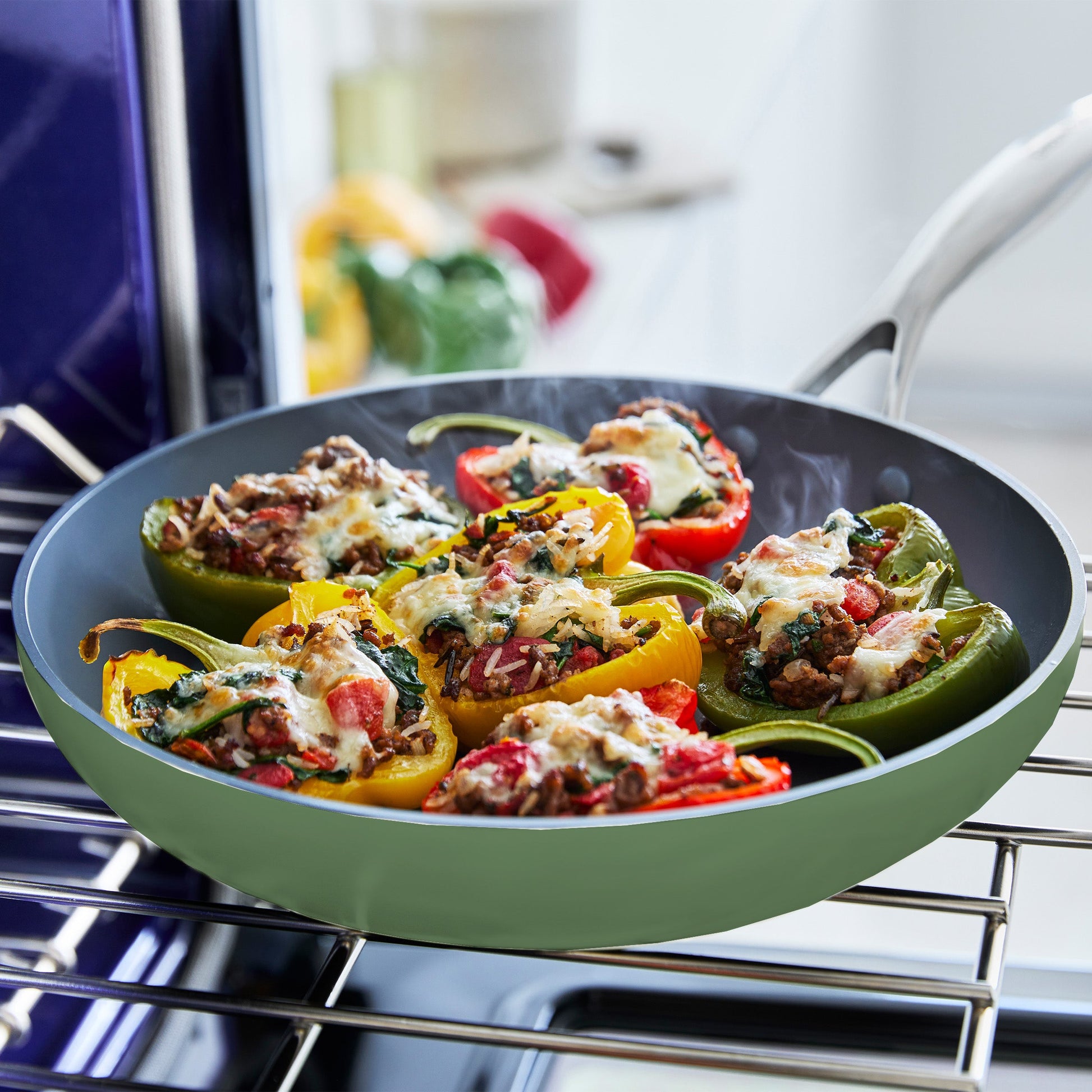 Valencia Pro Ceramic Nonstick 19-Piece Cookware Set | Sage