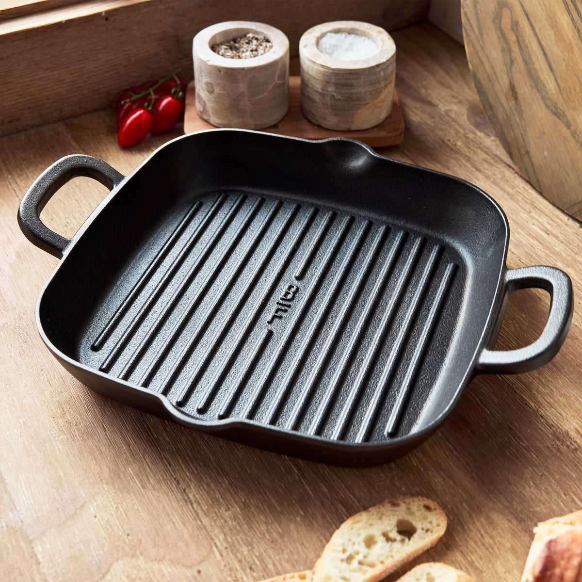 Bobby Flay by GreenPan 6-Piece Cast Iron Set with Bobby at Home Cookbook