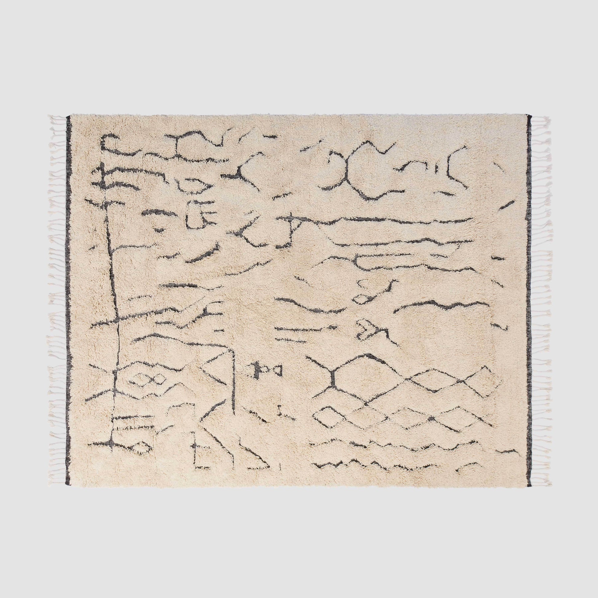 Nahla Hand-Knotted Beni Ourain Area Rug