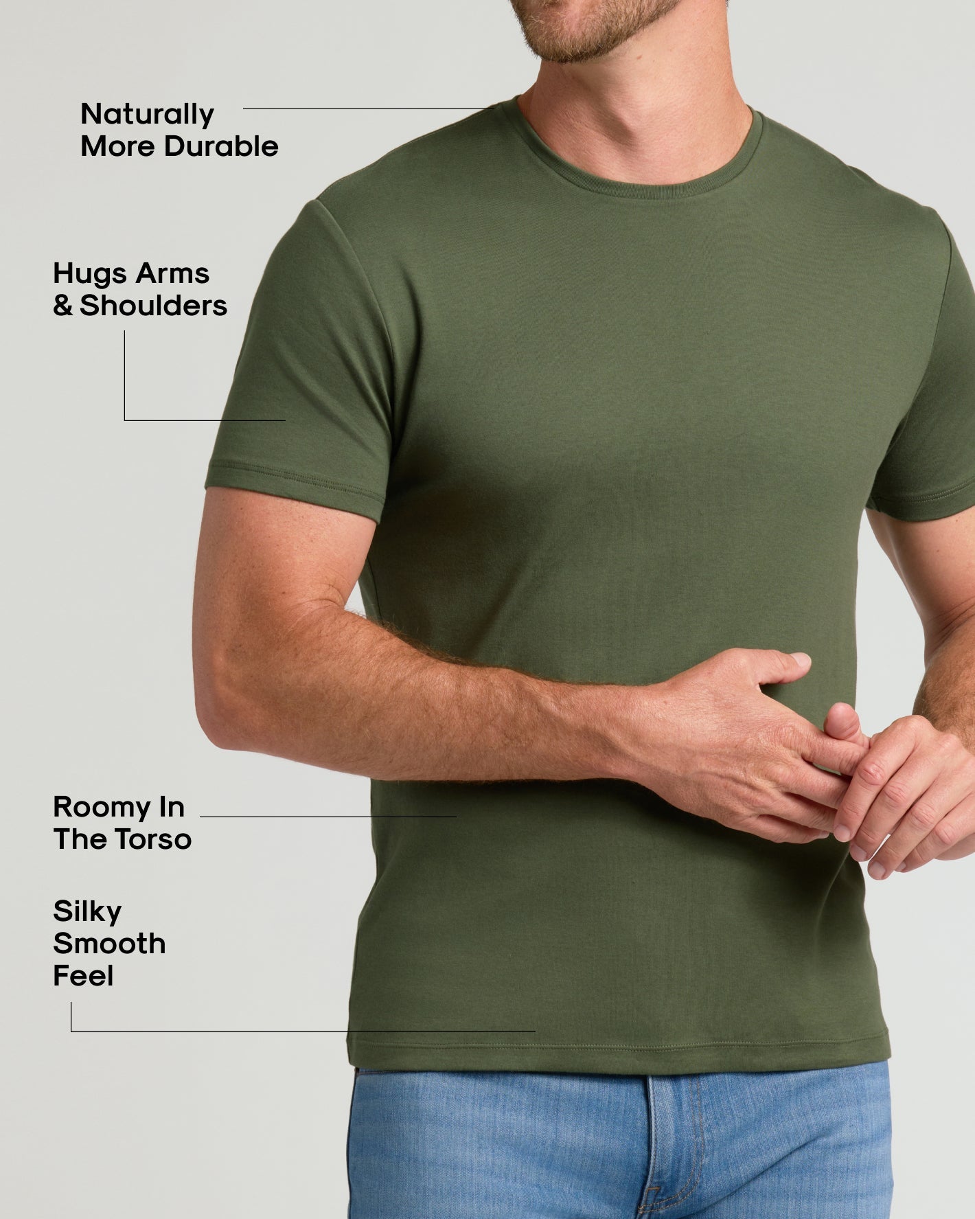 All Grove Pima Cotton Blend Crew 4-Pack