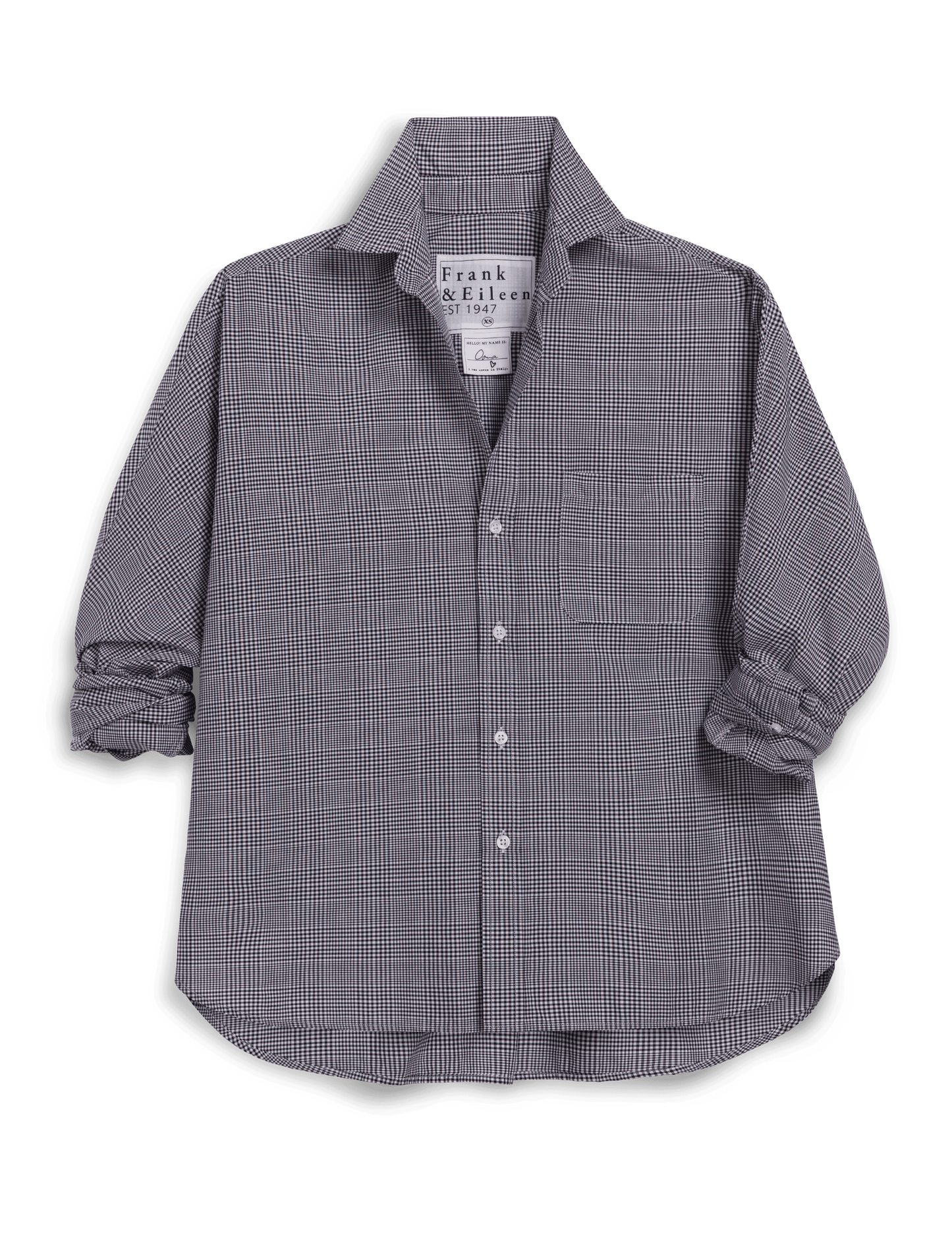 OONA Black and White Plaid, Italian Cotton