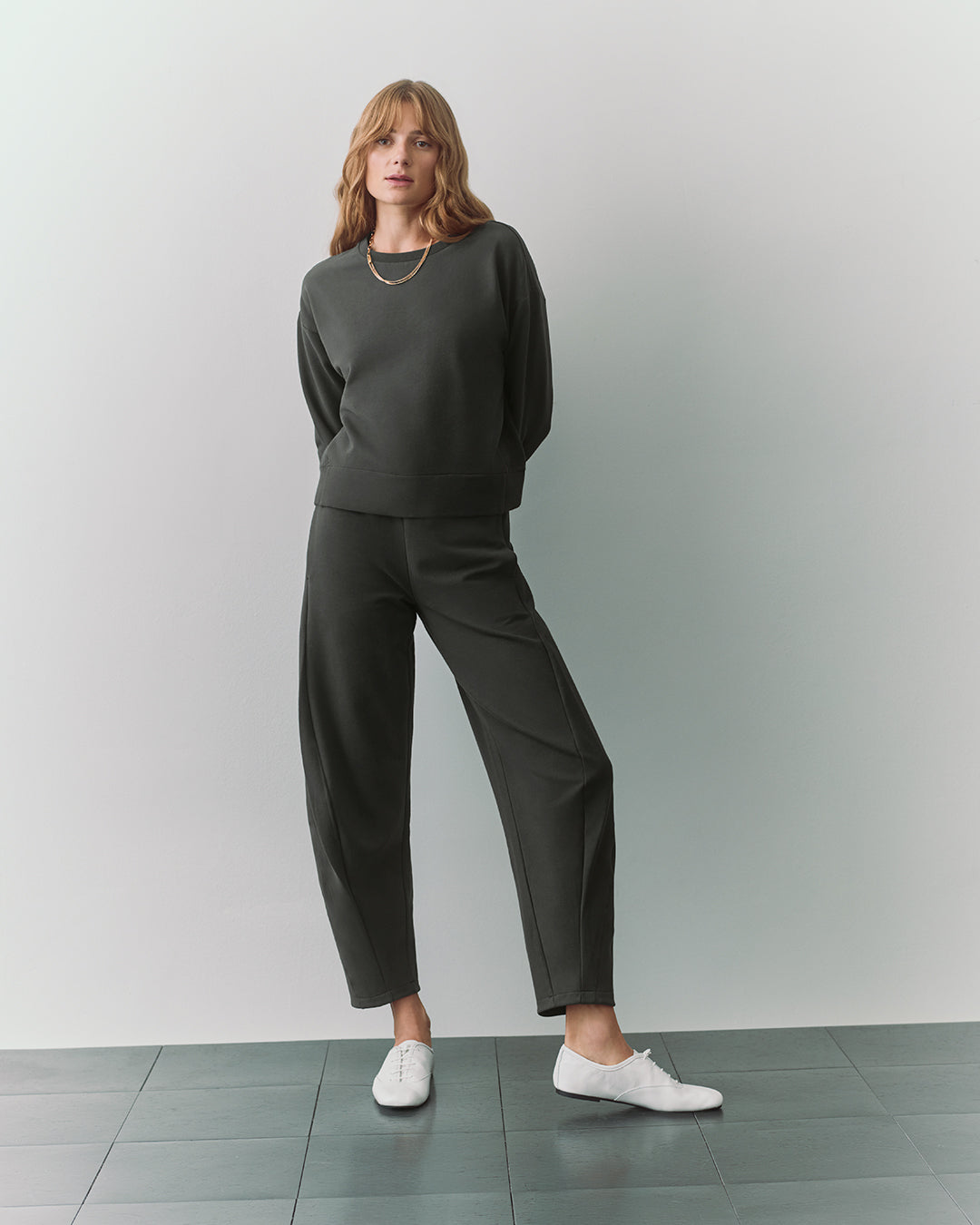 Fleece Cropped Sweatshirt