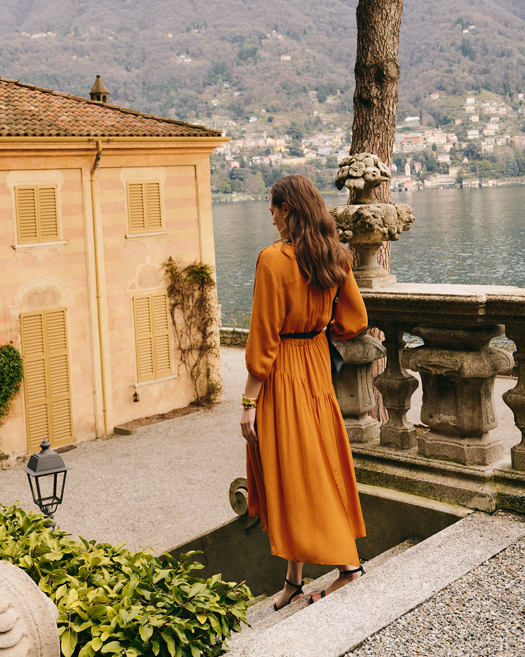 Tencel Gathered Panel Dress