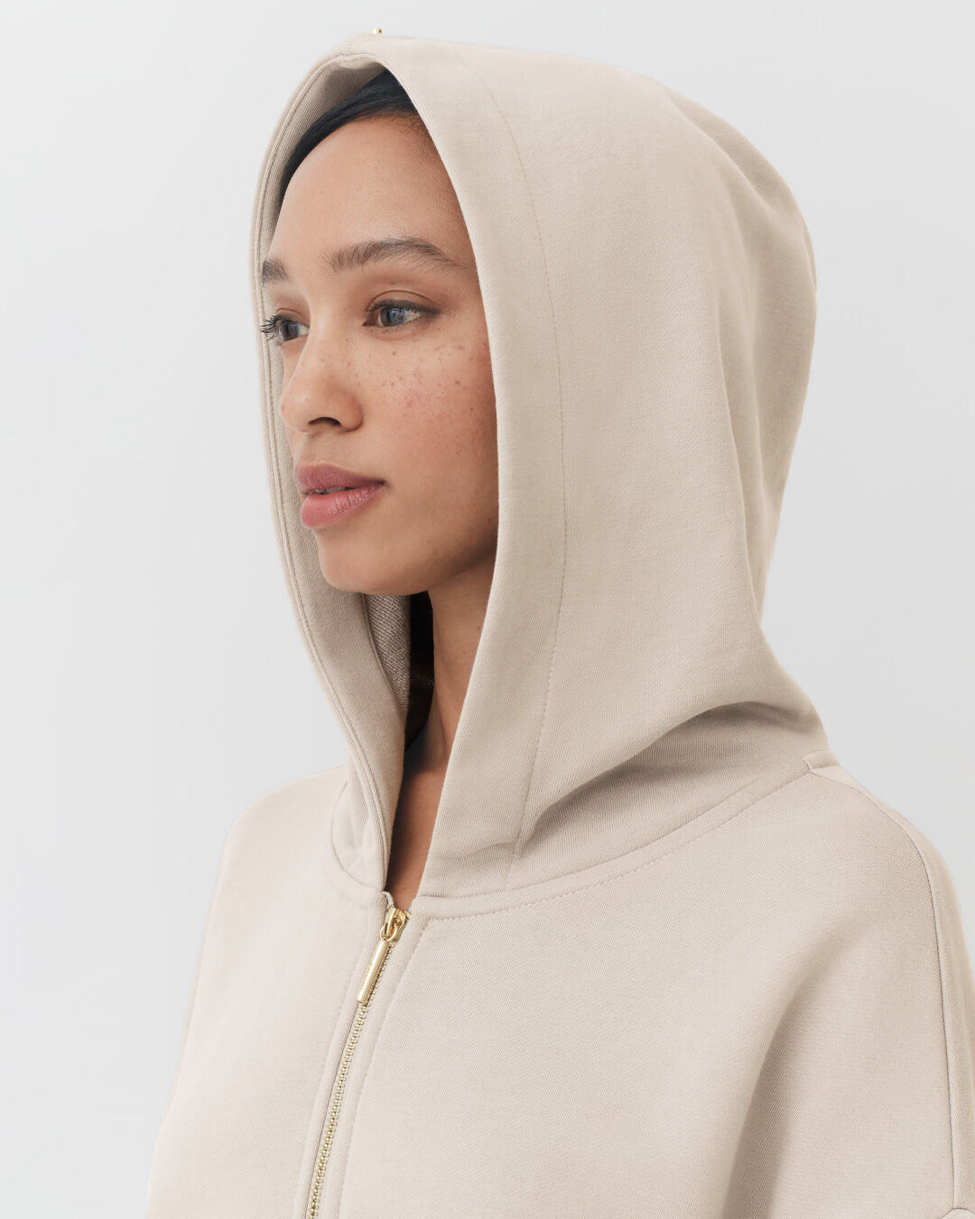 Terry Zip Front Hoodie