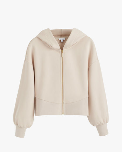 Terry Zip Front Hoodie