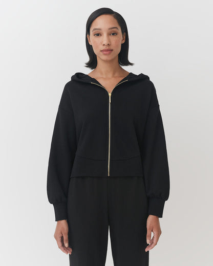 Terry Zip Front Hoodie