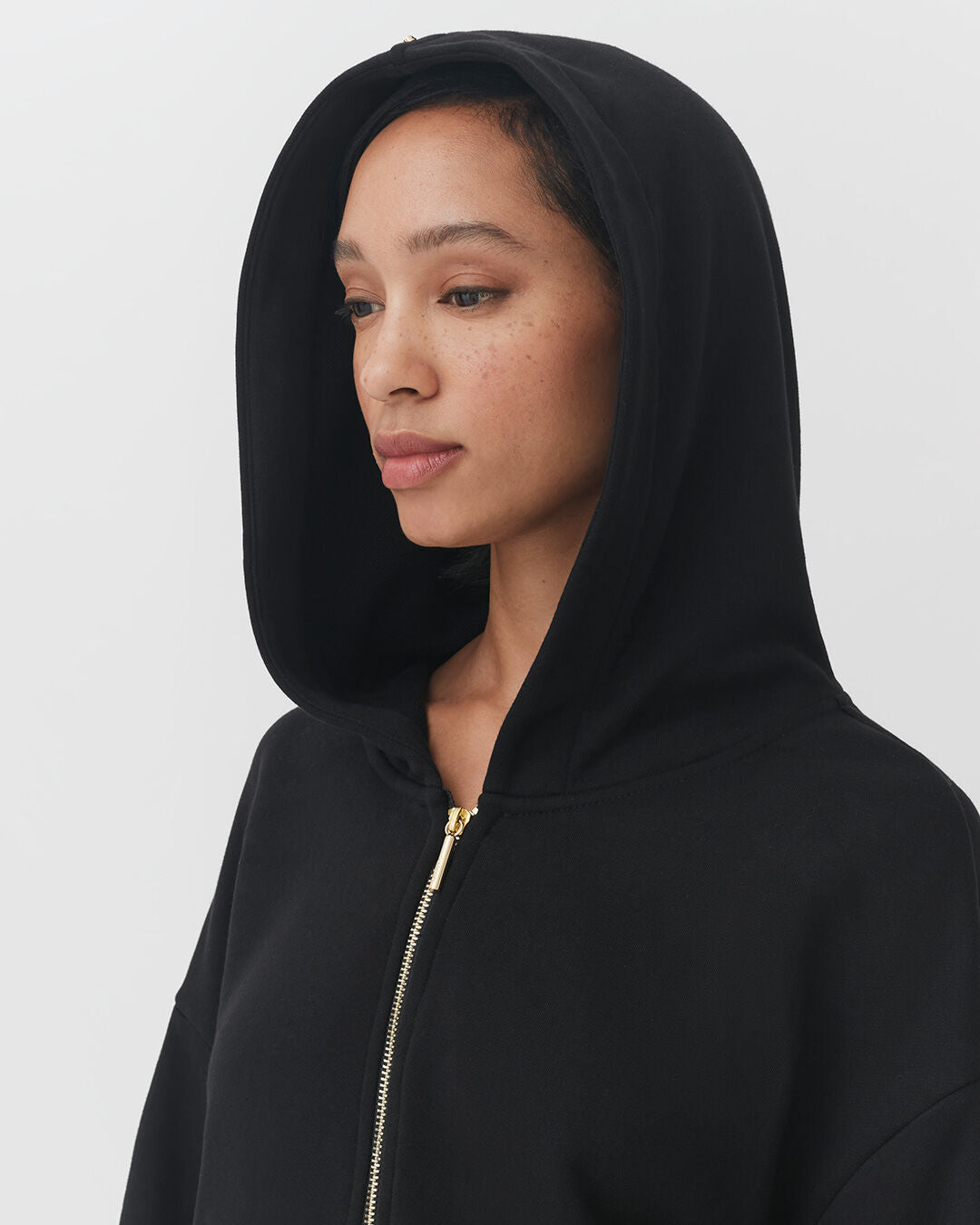 Terry Zip Front Hoodie