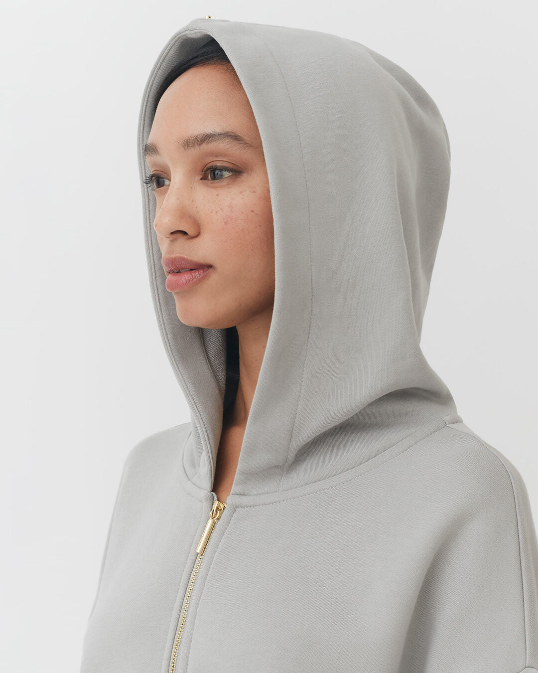 Terry Zip Front Hoodie