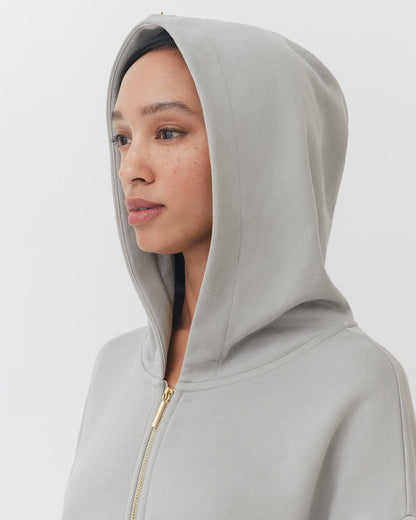 Terry Zip Front Hoodie