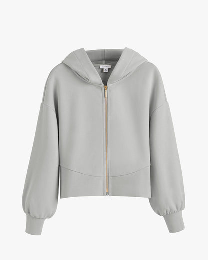Terry Zip Front Hoodie