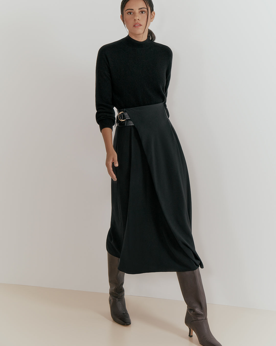 Silk Draped Skirt