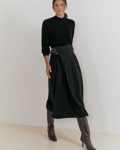 Silk Draped Skirt