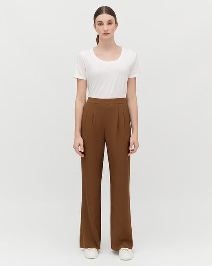 Silk Wide-Leg Pant