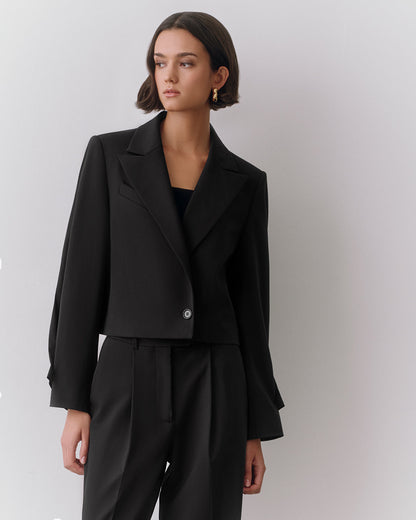 Wool Cropped Blazer