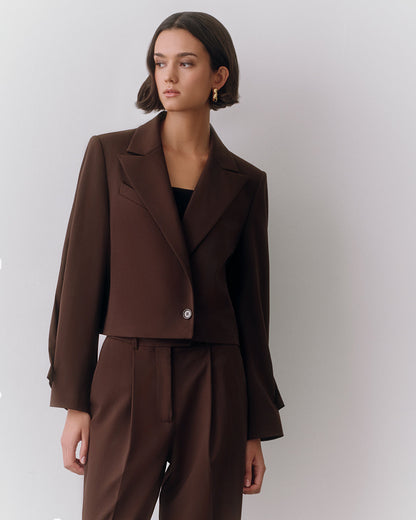 Wool Cropped Blazer