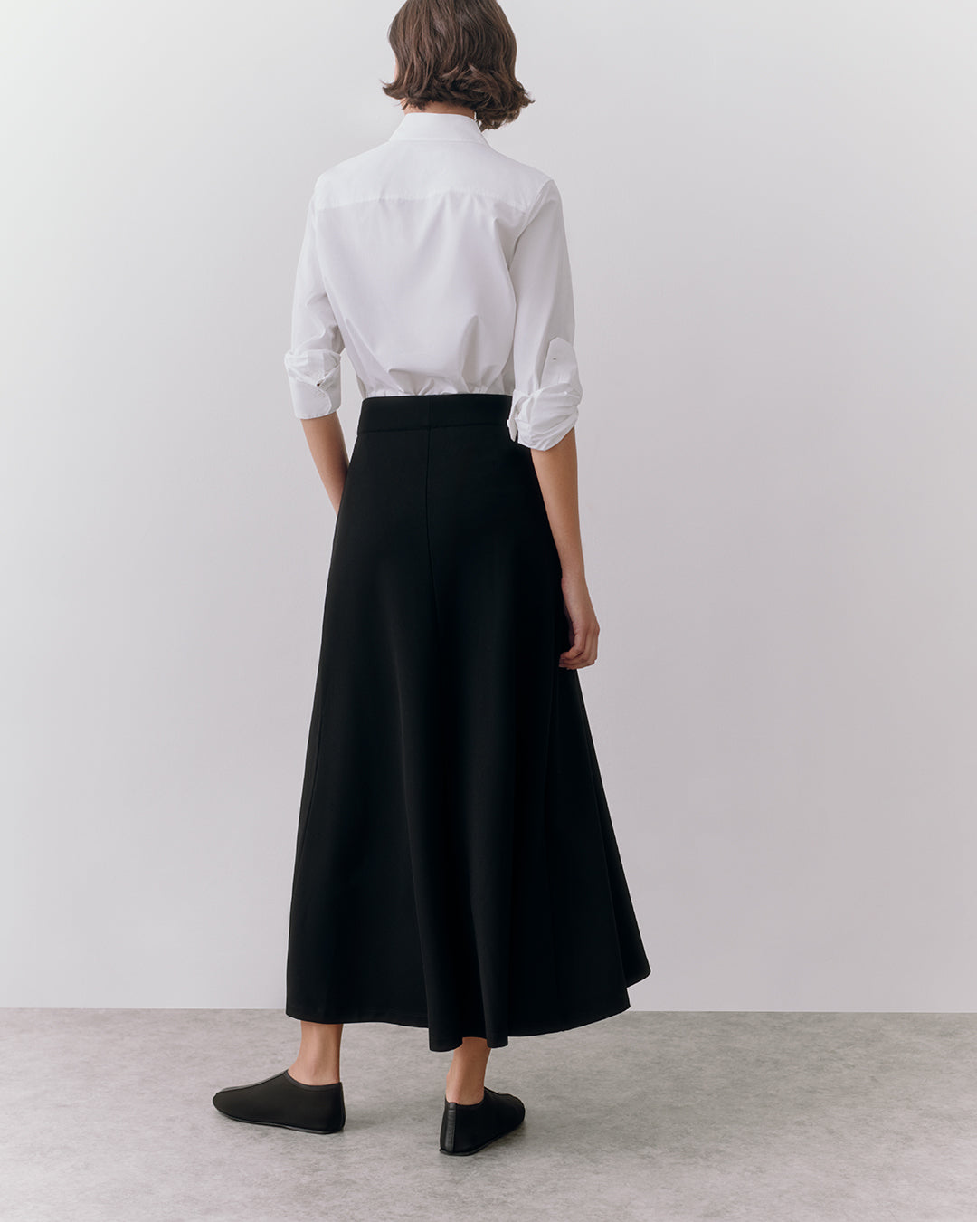 Ponte Pleat Front Skirt