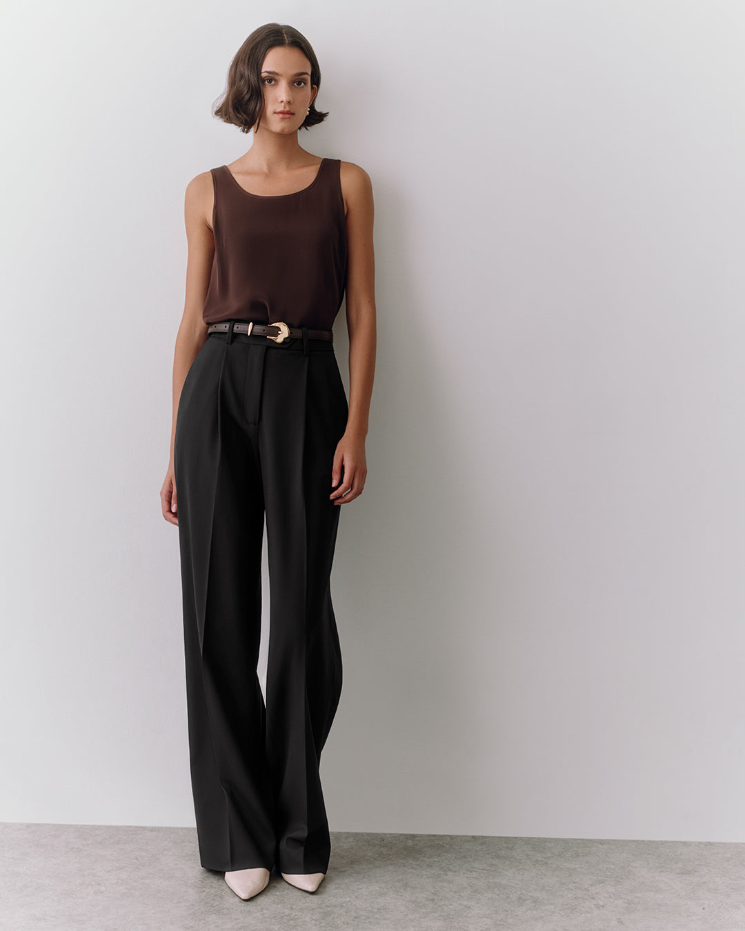 Wool Wide Leg Pant