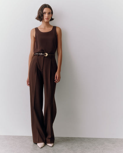 Wool Wide Leg Pant
