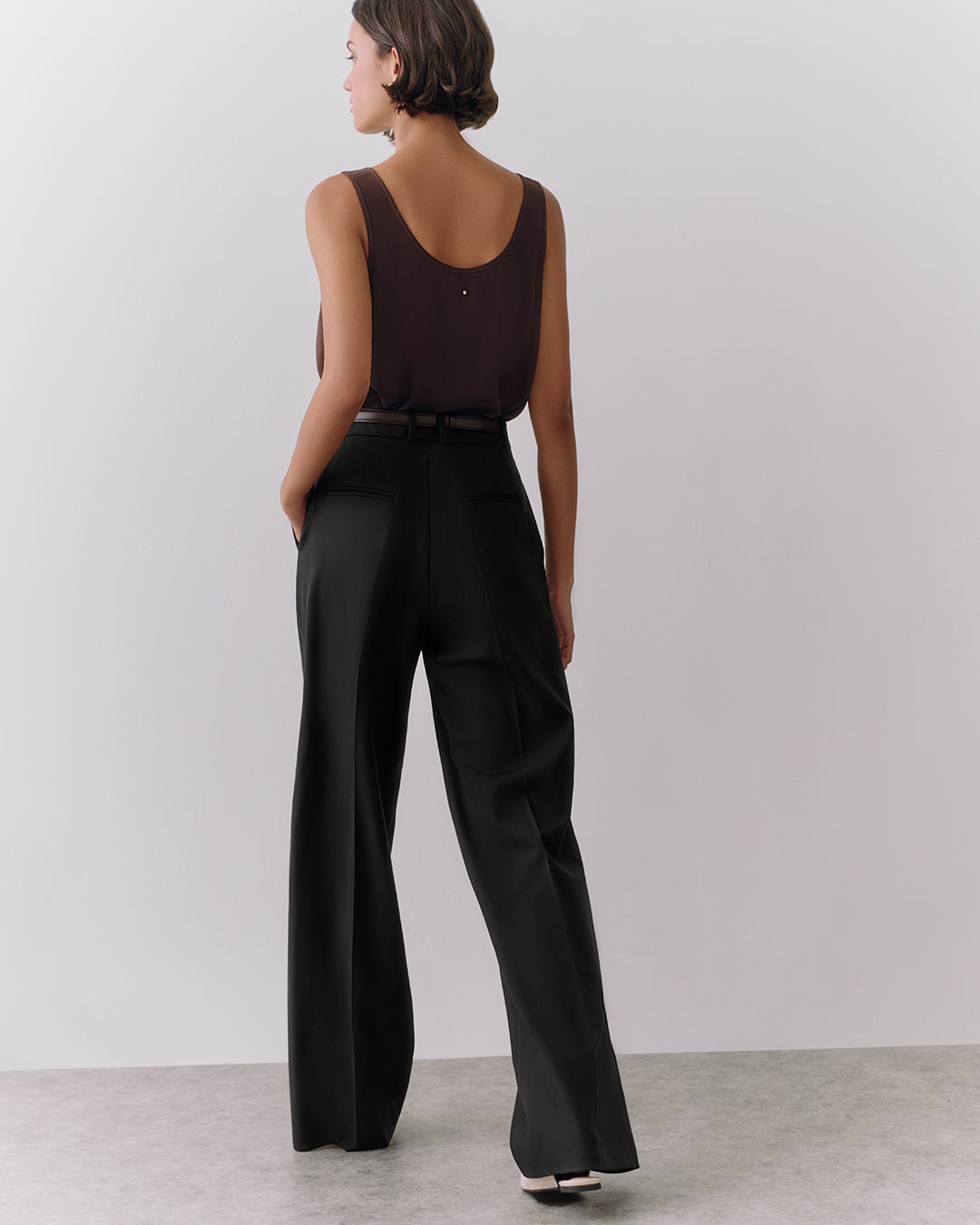 Wool Wide Leg Pant