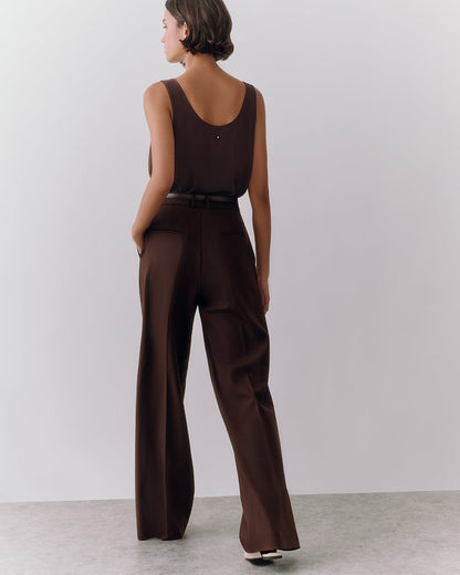 Wool Wide Leg Pant