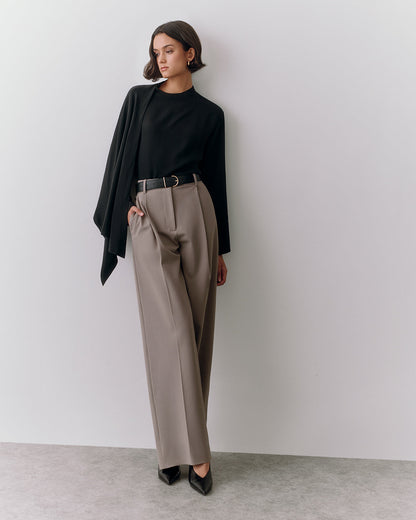 Wool Wide Leg Pant