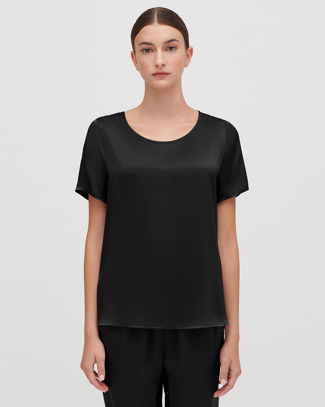 Washable Charmeuse High-Low Top