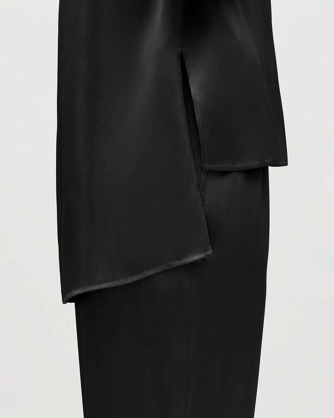 Washable Charmeuse High-Low Top
