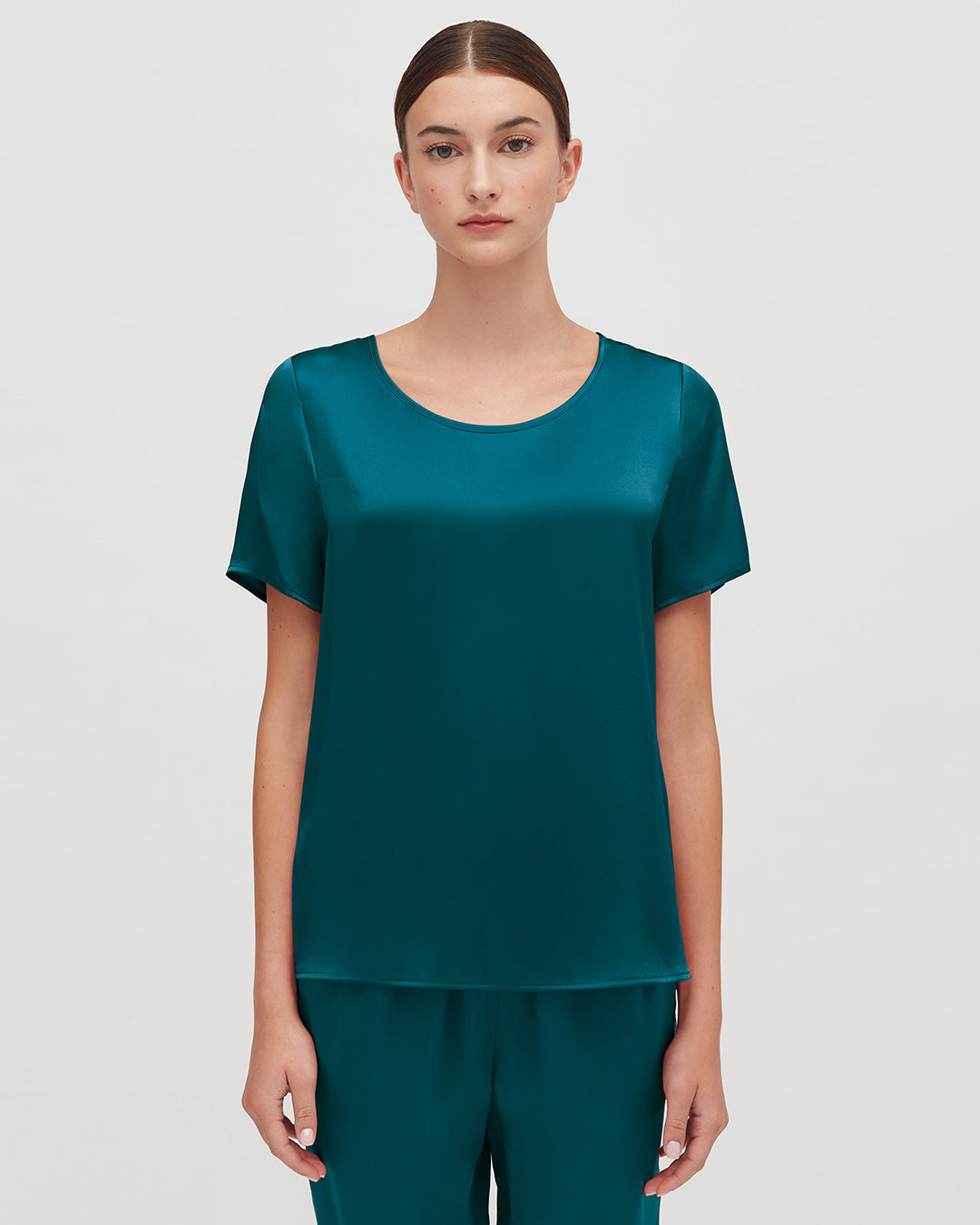 Washable Charmeuse High-Low Top