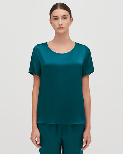 Washable Charmeuse High-Low Top