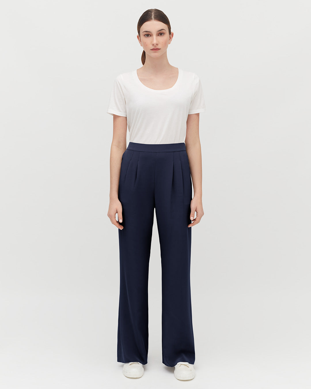 Silk Wide-Leg Pant