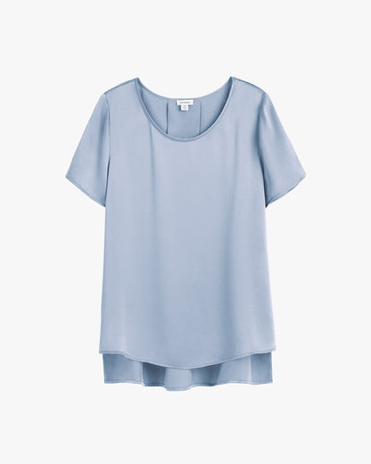 Washable Charmeuse High-Low Top