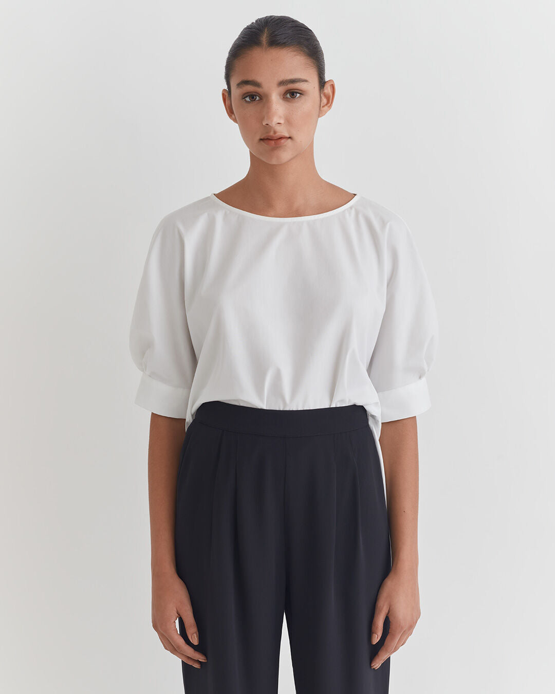 Poplin High Low Top
